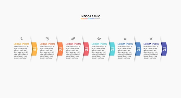 추상적 인 배경 템플릿을 위해 설계된 비즈니스 Infographic 타임 라인 아이콘