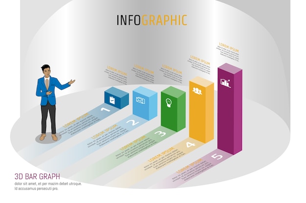 Vettore infografica di affari