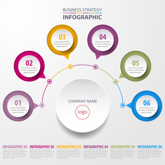 business infographics design template illustration