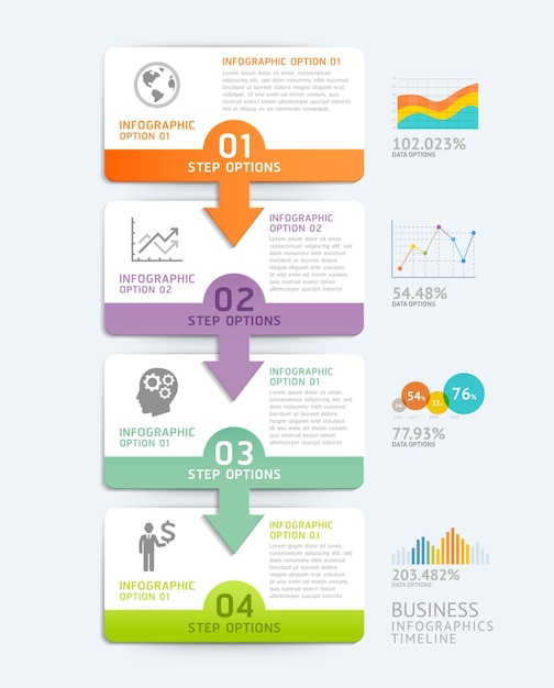 Vector business infographics design template