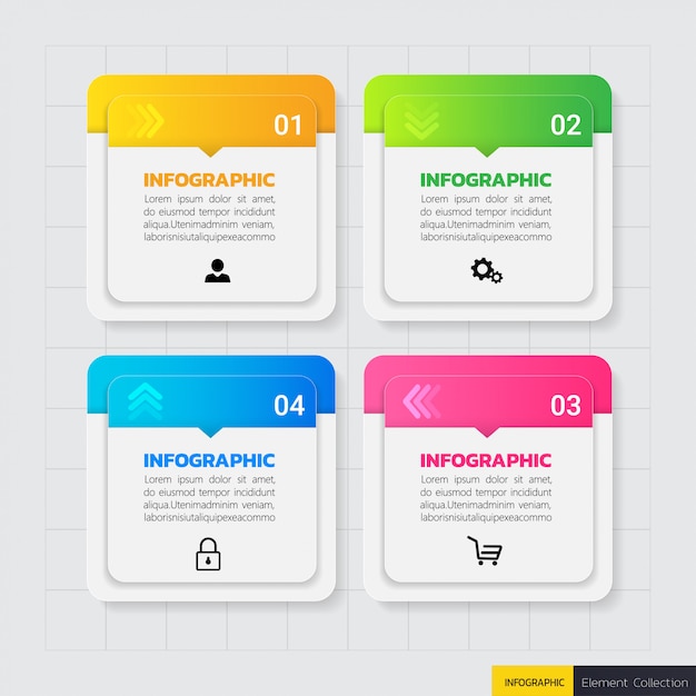 Business infographics design template