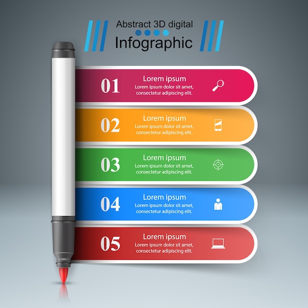 Business infographics.marker icon.