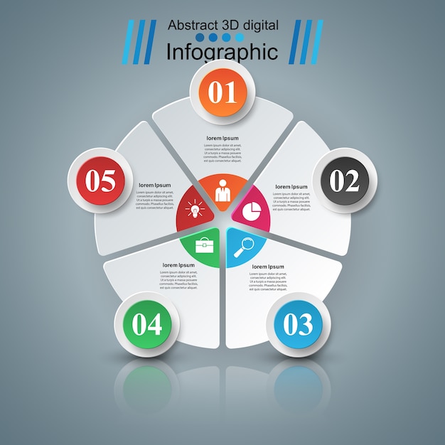 Business Infographics origami style illustration.