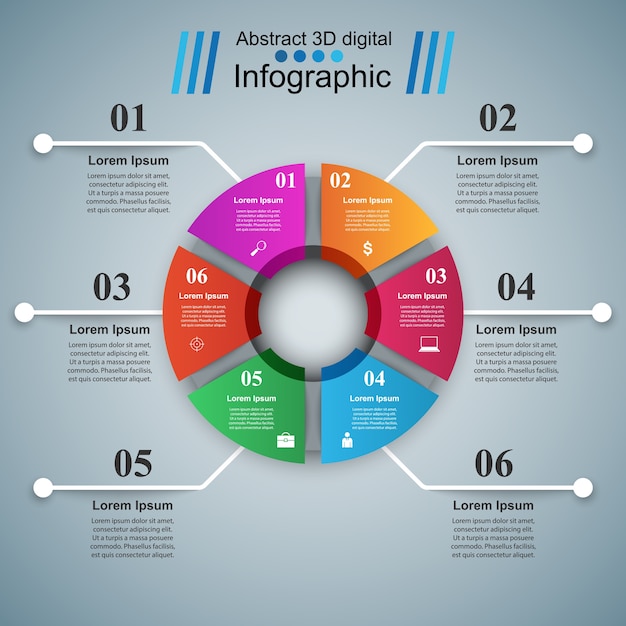 Illustrazione di vettore di stile di origami di infographics di affari