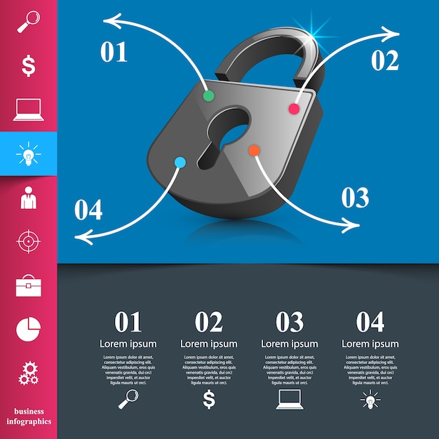 Illustrazione di vettore di stile di origami di infographics di affari.