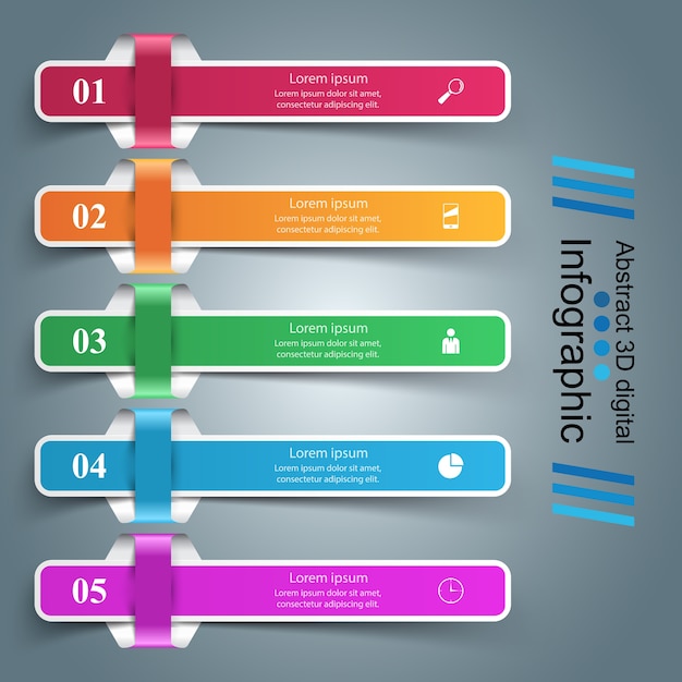 Business infographics origami style