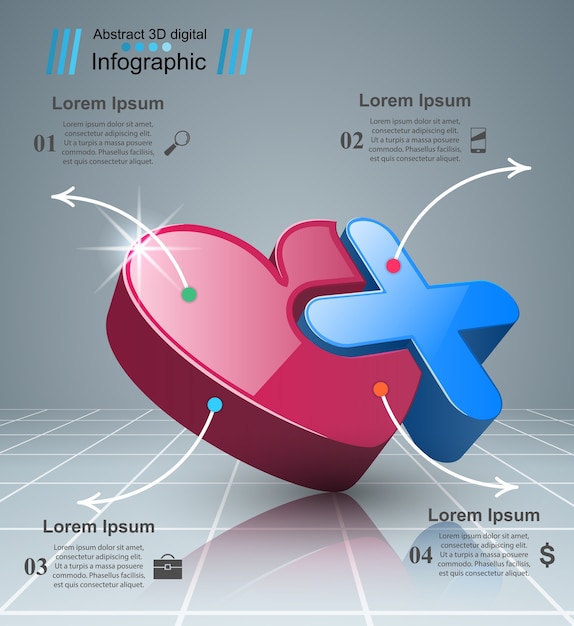 Vettore stile di origami di infografica di affari