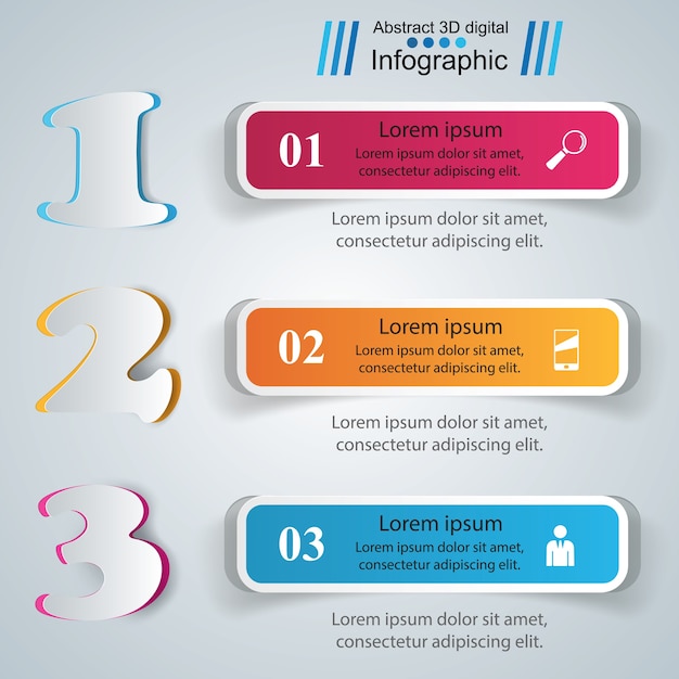 Business infographics origami style