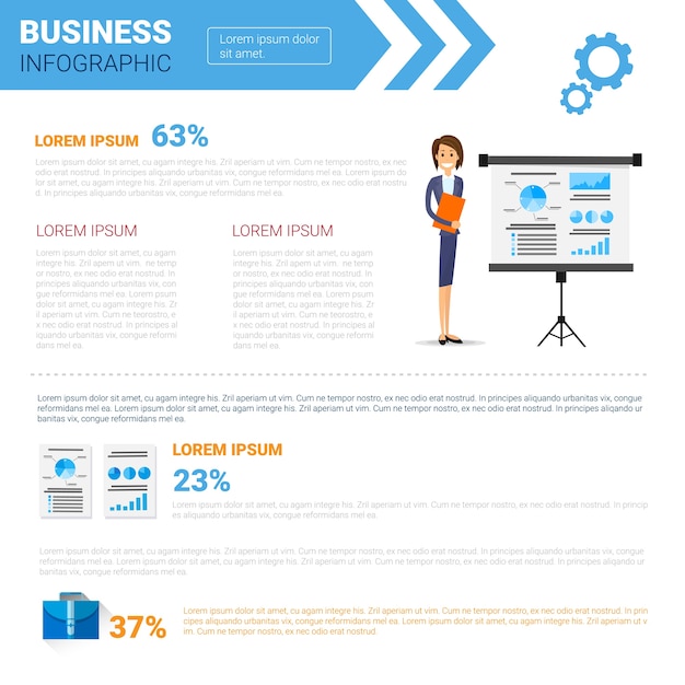 Vettore set di infografica di affari