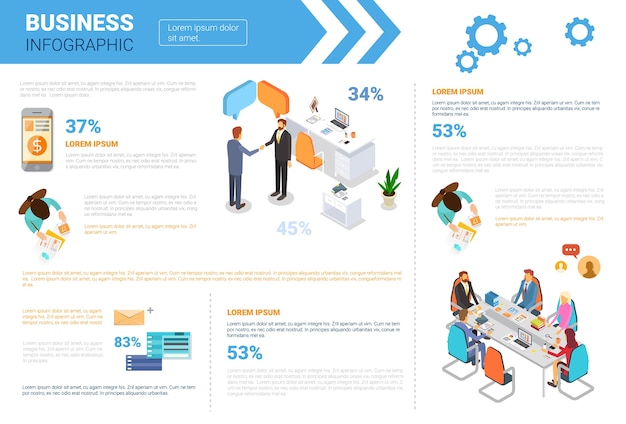 Vector business infographics set