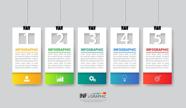 Progettazione del modello di infographics di affari.