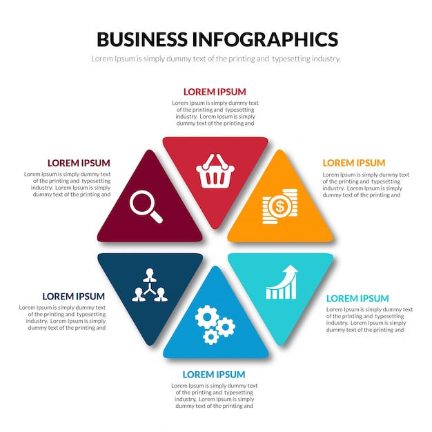 Modello di infografica di affari