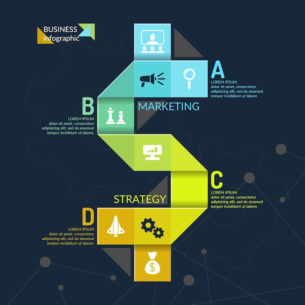 Modello di infografica aziendale