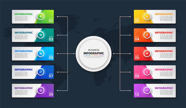 Business infographics template