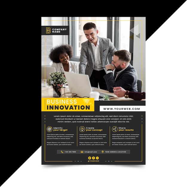 Business innovation flyer template