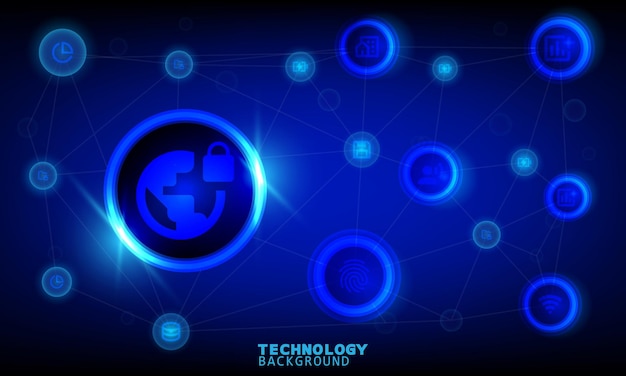 Business innovation technology concept. technology background. neon effect. circuit board concept