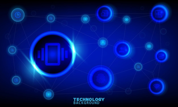 Business innovation technology concept. technology background. neon effect. circuit board concept