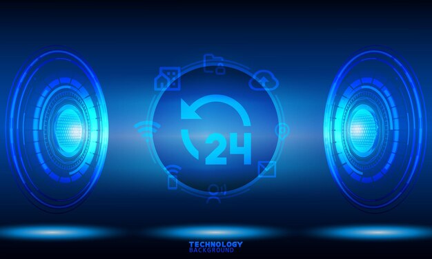 Business innovation technology concept. technology background. neon effect. circuit board concept