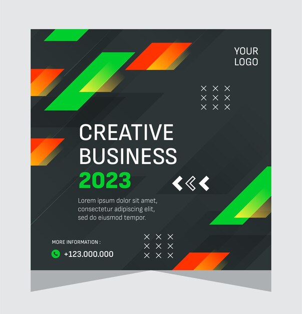 Vector business instagram post template design