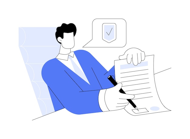 Business insurance abstract concept vector illustration