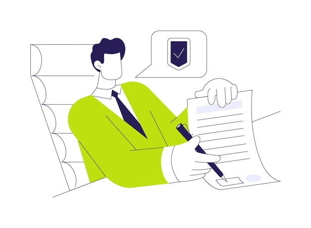 Business insurance abstract concept vector illustration