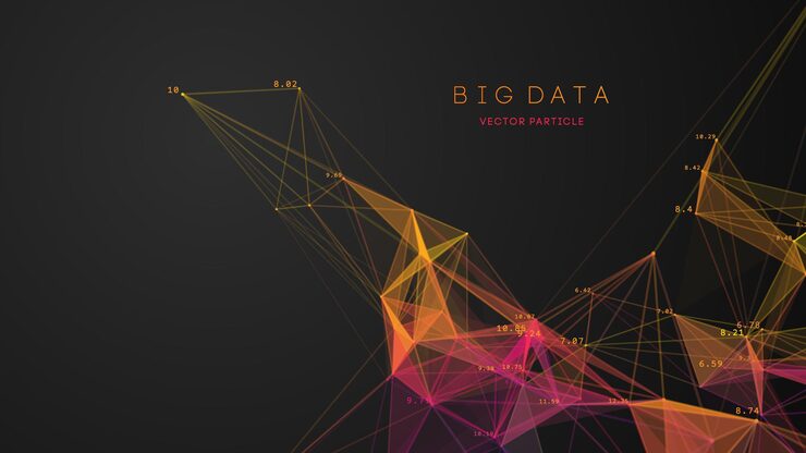 Vector business inteligence technology background. binary code algorithms deep learning. virtual reality analysis. data science learning machine. artificial intelligence data research and automation.