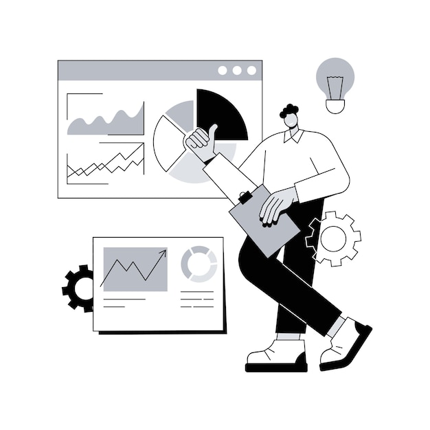 Illustrazione vettoriale del concetto astratto di business intelligence