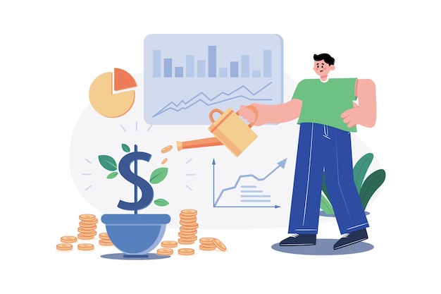 Business Investment Illustration concept