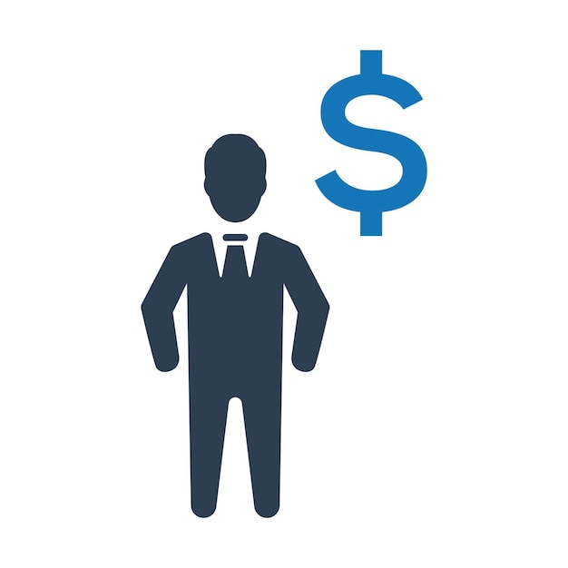 Vector business investor icon