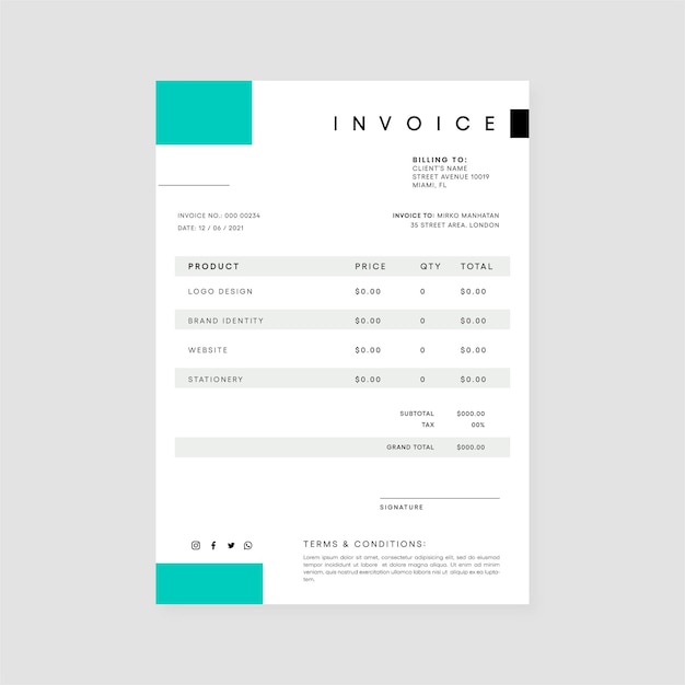 Business invoice form template Invoicing quotes money bills or price invoices and payment