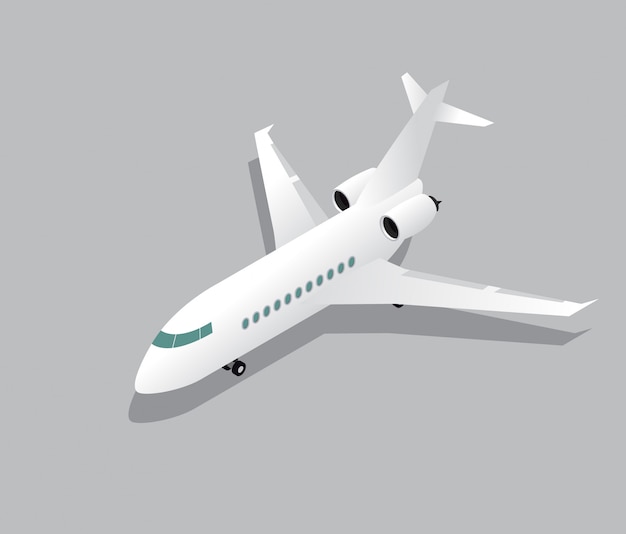 Business jet aircraft isometric