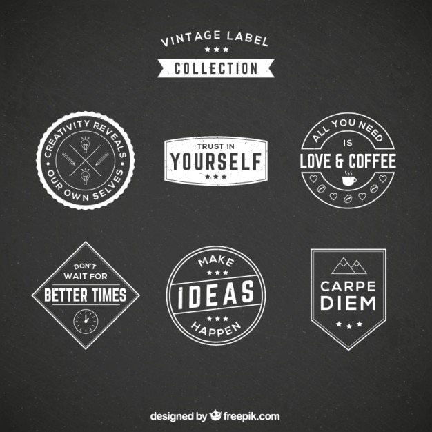 Vector business label collection