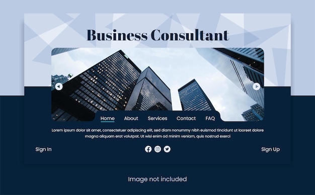 Vector business landing page tamplate