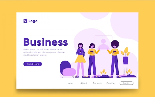 Business landing page template