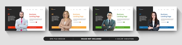 Vector business landing page template