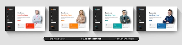 Vector business landing page template