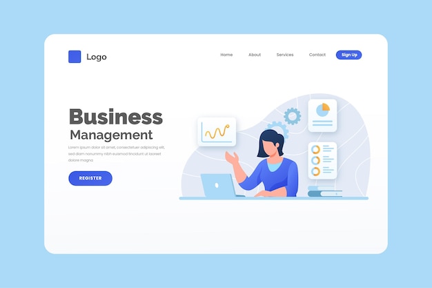 business landing page template