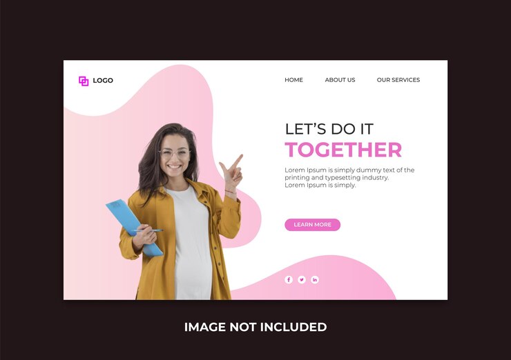 ビジネスランディングページのWebバナーデザインテンプレート