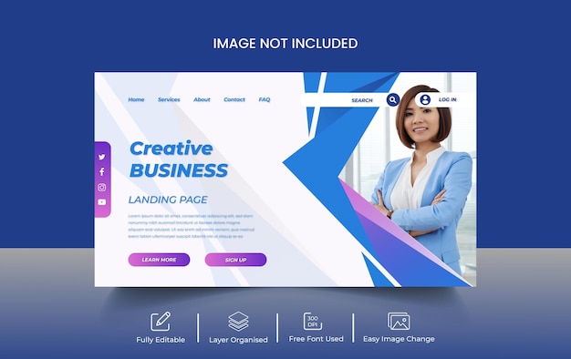 Business landing page or web page template