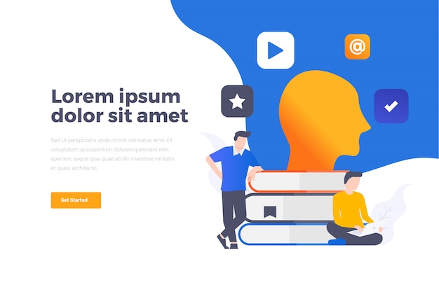 Vector business landing page