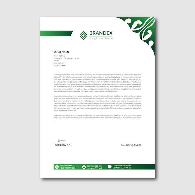 Vector business latter head design template