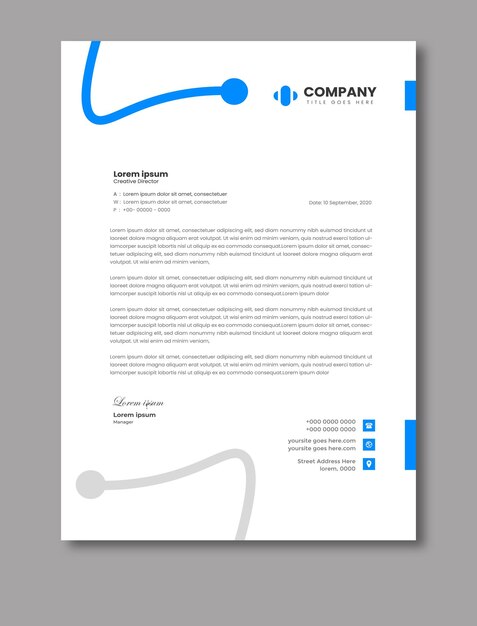 Vector business latterhead templates