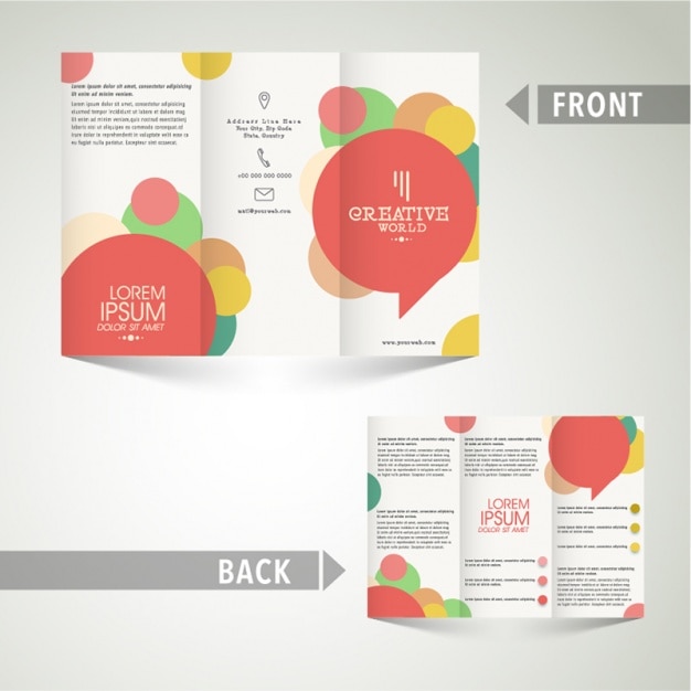 Vector business leaflet with colorful circles