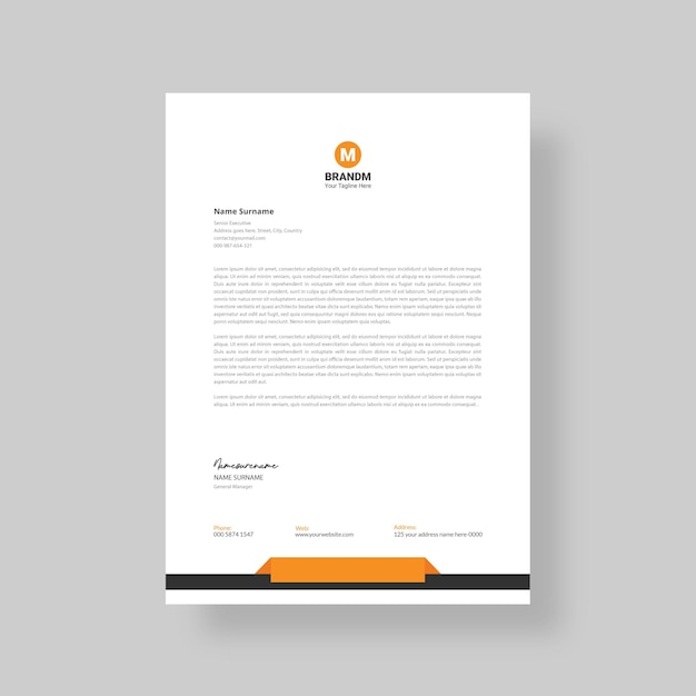 Business letter head template