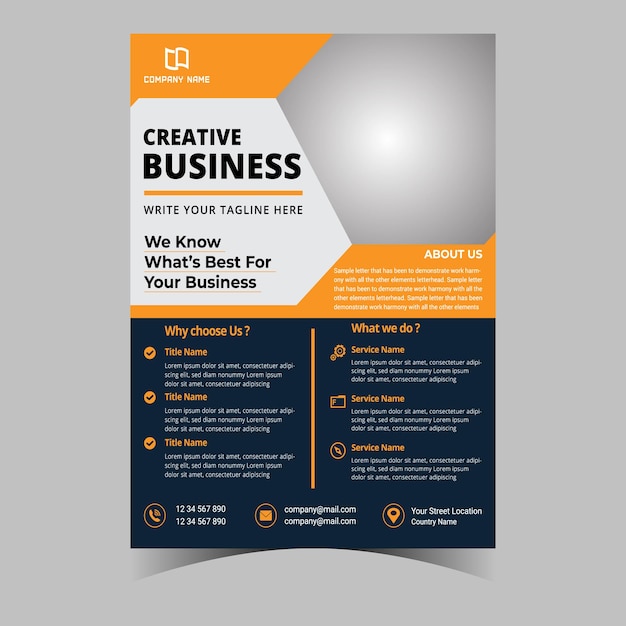 Business letterhead corporate template flyer design