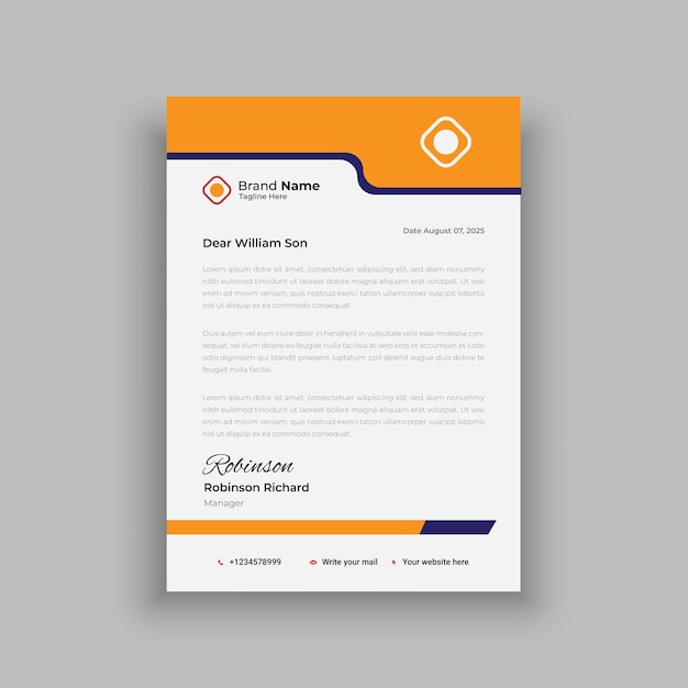 Business letterhead design for company