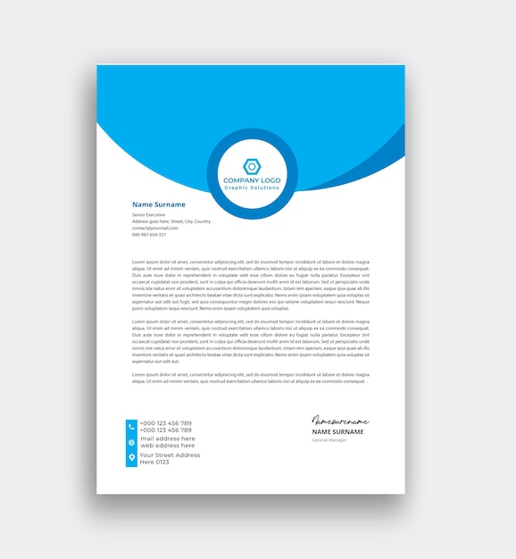 Business Letterhead Design Template Vector