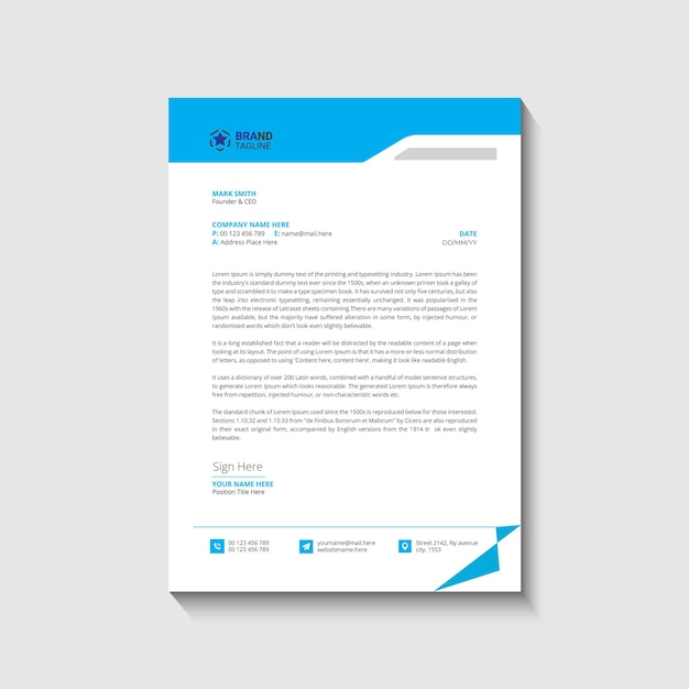 business letterhead design template