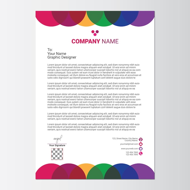 Vector business letterhead design template