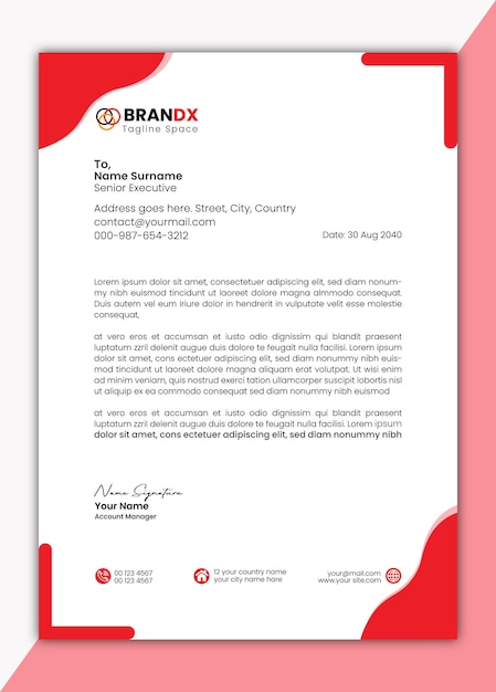 Business letterhead design template